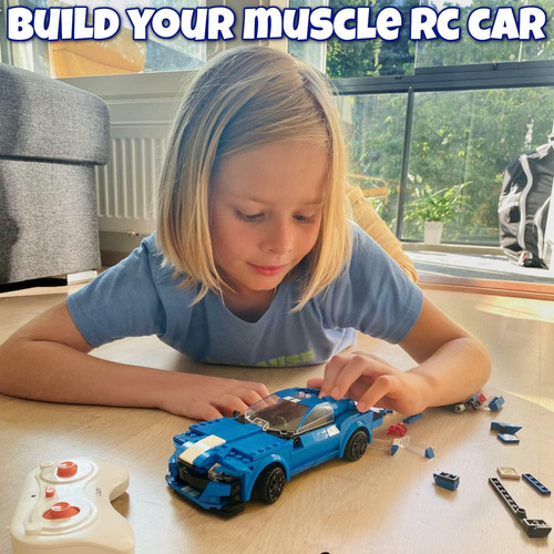 Kit De Coche Rc Wiseplay 325 Piezas Juguete Stem Azul
