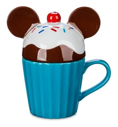 Taza Con Tapa Mickey Mouse Cupcake, Disney Store
