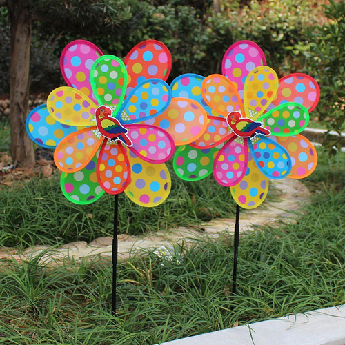 Yo Molinetes De Jardín Spinner De Viento De Puntos De Color