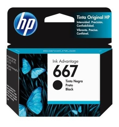 Hp 667 Cartucho De Tinta Negra Para Deskjet Ink Advantage