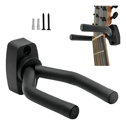 Suporte de Parede Violão Guitarra Violino Baixo Ukulele Acolchoado Com Parafusos