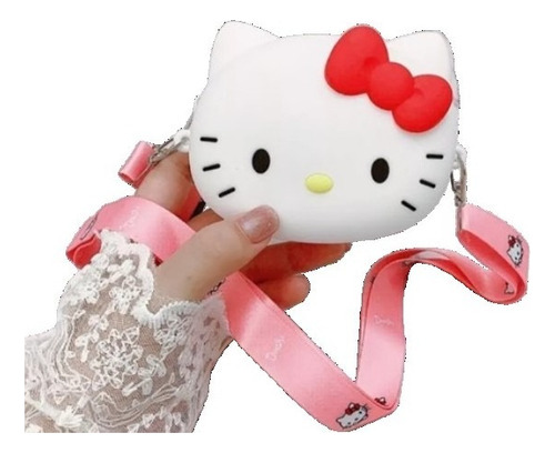 Cartera Bandolera Niñas Hello Kitty Blanca 