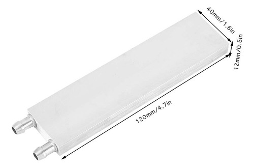 Bloque De Refrigeración Por Agua De Aluminio De 120x40x12 M