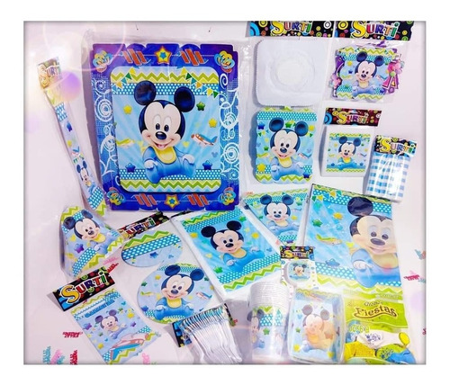Kit Decoracion Pinata Mickey Bebe Baby Economica 1 Ano Mercado Libre