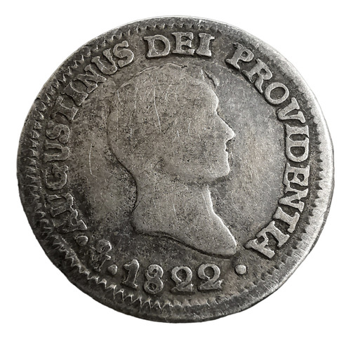 Moneda 1/2 Real Plata Agustin De Iturbide 1822 Mexico