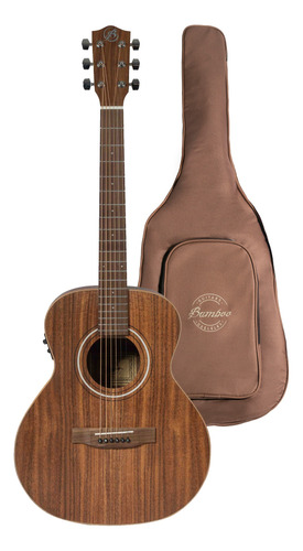 Guitarra Electroacústica Bamboo Koa 38  Tapa Solida + Funda