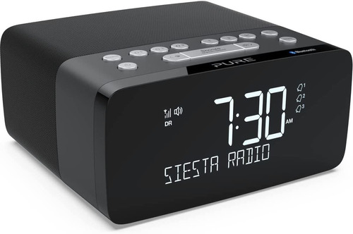 Pure Siesta Radio Reloj Despertador Con Cargador