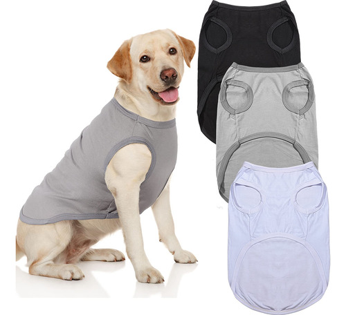 Camisas Para Perros, Ropa En Blanco, 3 Piezas, Camisetas Pa.