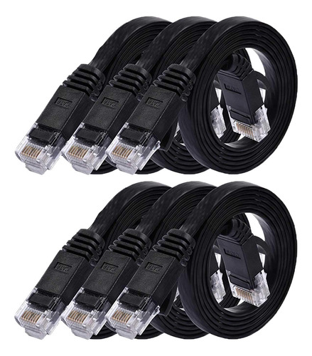 Cat 6 Ethernet Cable 3 Pies (6 Pack) (a Un Precio De Cat5e P