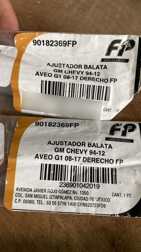Ajustador Balatas Trasero Derecho Chevy C1 C2 C3 94-12