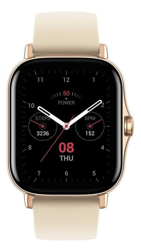 Imagen 1 de 3 de Smartwatch Amazfit Fashion GTS 2 1.65" caja de aleación de aluminio desert gold, malla desert gold de silicona A1969