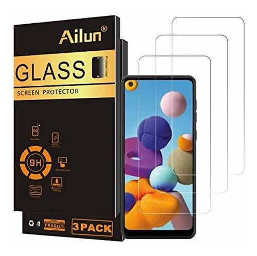 Vidrio Templado Para Samsung A21 [3un.] Ailun