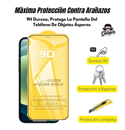 Imagen 6 de 10 de 10pz Cristal Templado 9d Para Todos iPhone Pantalla Completa