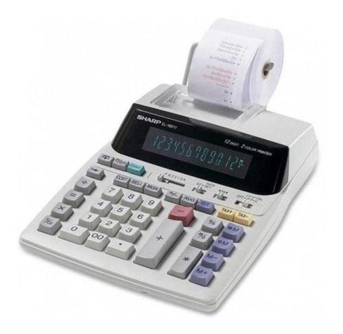 Calculadora Sharp EL-1801v 110 V, color blanco
