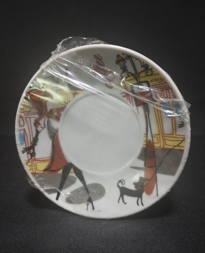 Juego 6 Tazas Y Platos Pequeños Para Café Espresso Trentino Blanco Coffee (Usado)