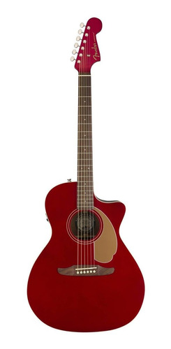 Imagen 1 de 5 de Guitarra electroacústica Fender  California Newporter Player candy apple red