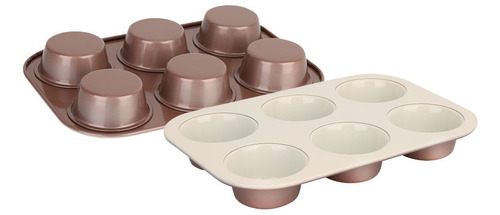 Molde Hudson Antiadherente Cupcake Muffins Magdalenas X 6