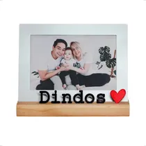 Comprar Dindos Geguton porta retrato moldura fotográfica 10x15cm aço madeira horizontal ou verfical Branco