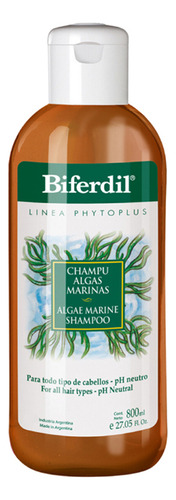 Shampoo Biferdil Algas X 800 Ml