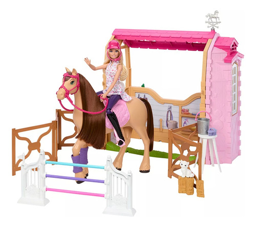 Boneca Barbie Mysteries Playset Estábulo De Cavalos Hxj44