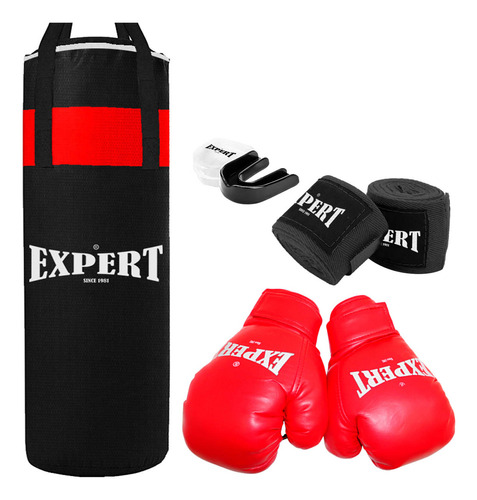 Kit Boxeo Bolsa Completa + Guantes + Bucal + Vendas - El Rey