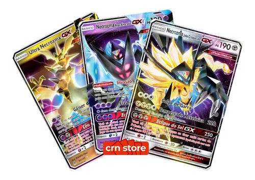 Kit Lendários Solgaleo Lunala Ultra Necrozma Lote 100 Cartas