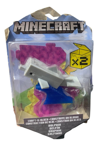 Figura  Delfín Minecraft Construye Un Bloque Caja Dañada