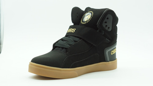 Tenis Osiris Rize Ultra Balck Gold Gum