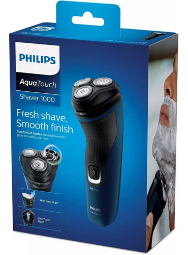 Afeitadora Philips AquaTouch 1000 S1121 azul malibú 100V/240V