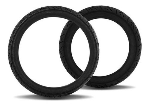 Par De Pneus Pro Tork Motos Biz 100/110/125 Pop 100/110 Modelo 80/100-14 e 2.50-17