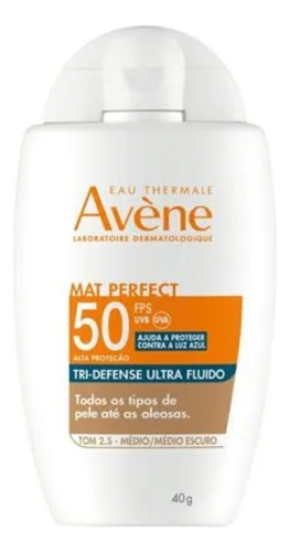 Protetor Solar Avène Mat Perfect Tom Médio Fps 50 40ml