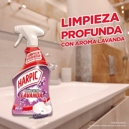 Harpic® Limpiador Desinfectante Inodoros, Lavanda 650ml