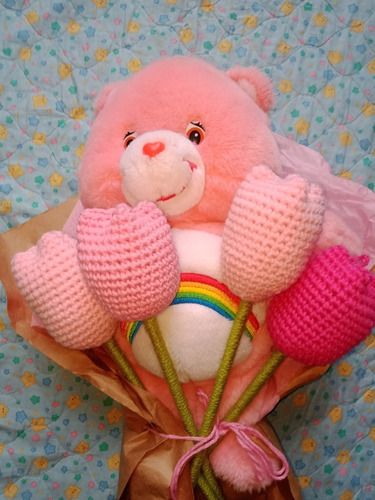 Ramo Flores Tejidas Con Peluche Care Bears