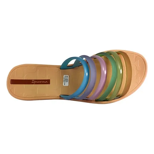 Sandalia nude cheap com transparência