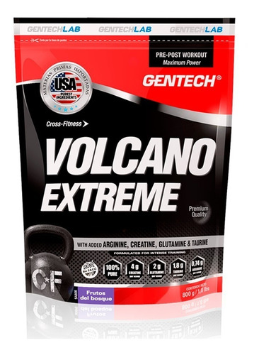 Volcano Extreme 800grs Gentech Proteina Glutamina Post Work