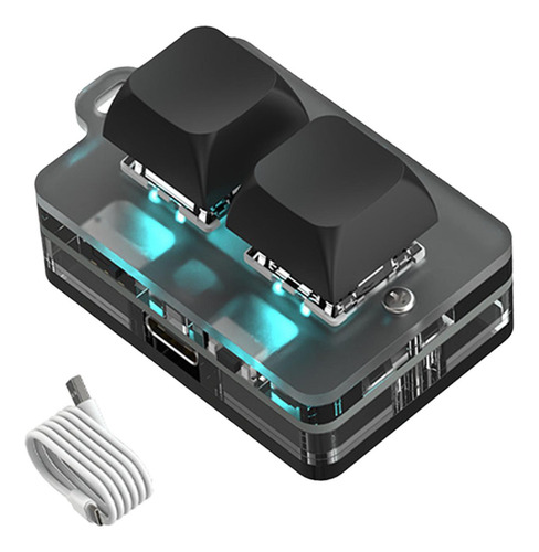 Red Switch Usb Mini 2 Teclado De Teclado Teclado Preto