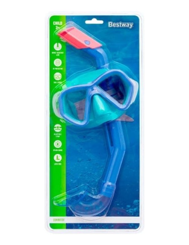 Set De Snorkel Mascara Y Tubo Chicos +3 Años Bestway Byp