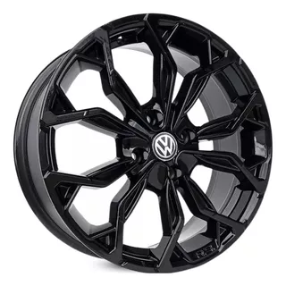 Roda Vw Gol Preto Aro 15 4x100 Voyage Up M16 (jogo)+bicos