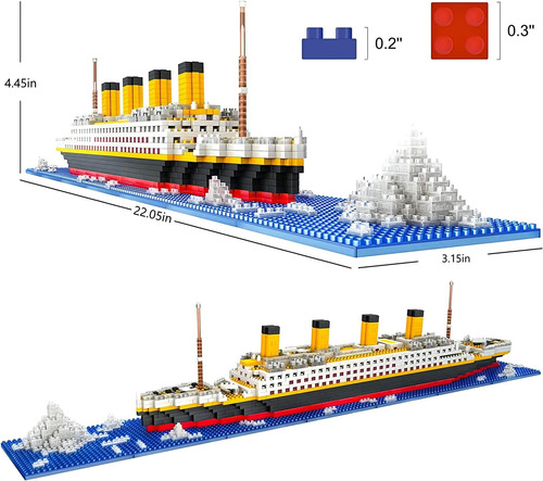 Modelo Titanic De Bloques Microset, Modelo De Bloques