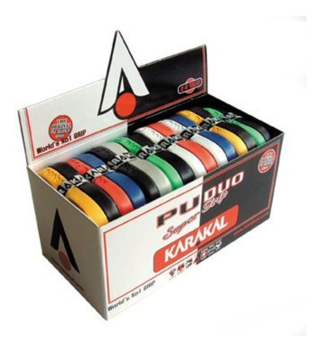 Karakal Pu Super Grip Caja De 24 (colores Dúo)