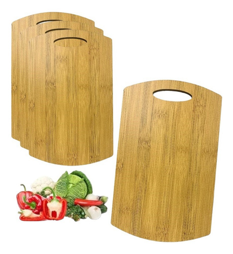 X4 Tabla De Picar Tabla Madera Picoteo 20x30cm Tabla Cocina