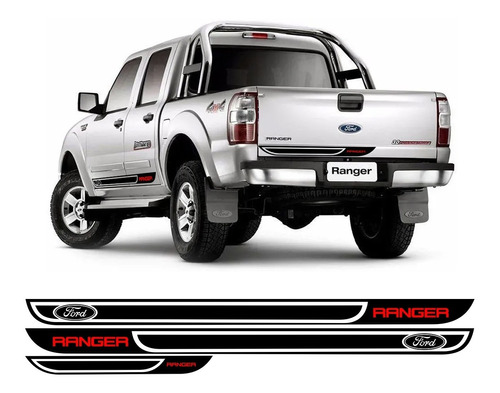 Faixa Adesivos Lateral E Traseiro Sport Ranger 98 99 Ate 12