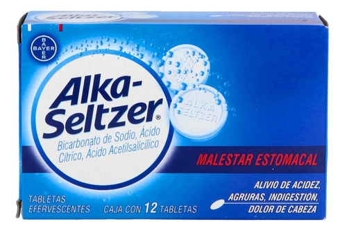 Alka Seltzer Caja Con 12 Tabletas Efervescentes