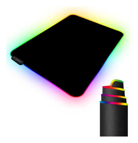 Mouse Pad Com Led Rgb 25cmx35cmx0,4cm