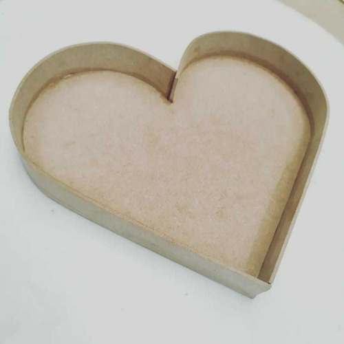 Caja Corazon Mdf, No Madera, Rellenable, Amor, Amistad