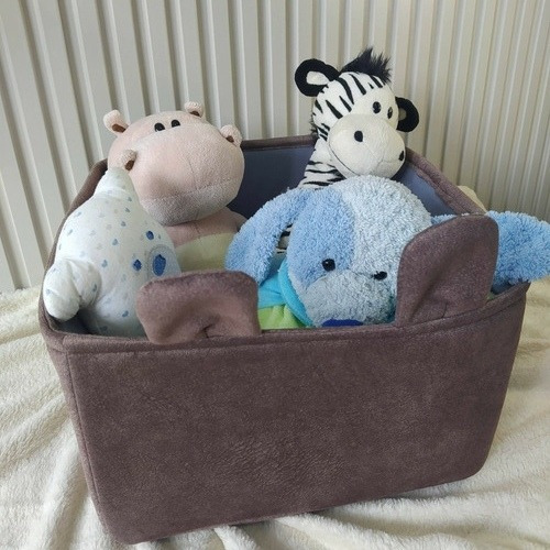 Imagem 7 de 8 de Organizadores Urso Minimalista Quarto De Bebê Cestos Fraldas