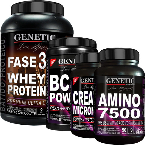 Musculos Magros Proteína Aminos Bcaa Powder Creatina Genetic