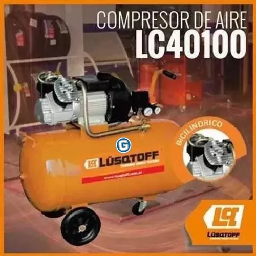 Compresor Aire 100 Litros 3 Hp 85 Kg Lusqtoff Lc-30100 220v - Surbat Digital