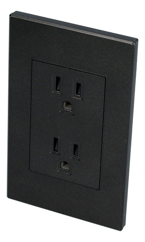 Surtek-placa Con Contacto Dúplex Negro 1/1 Su *p627n