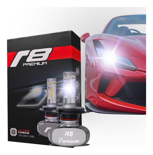 Ultra Led Jr8 R8 4.000 Lm 6000k - H4